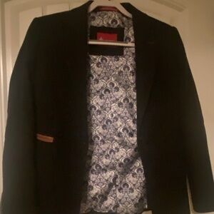 Women black blazer elbow patch size M